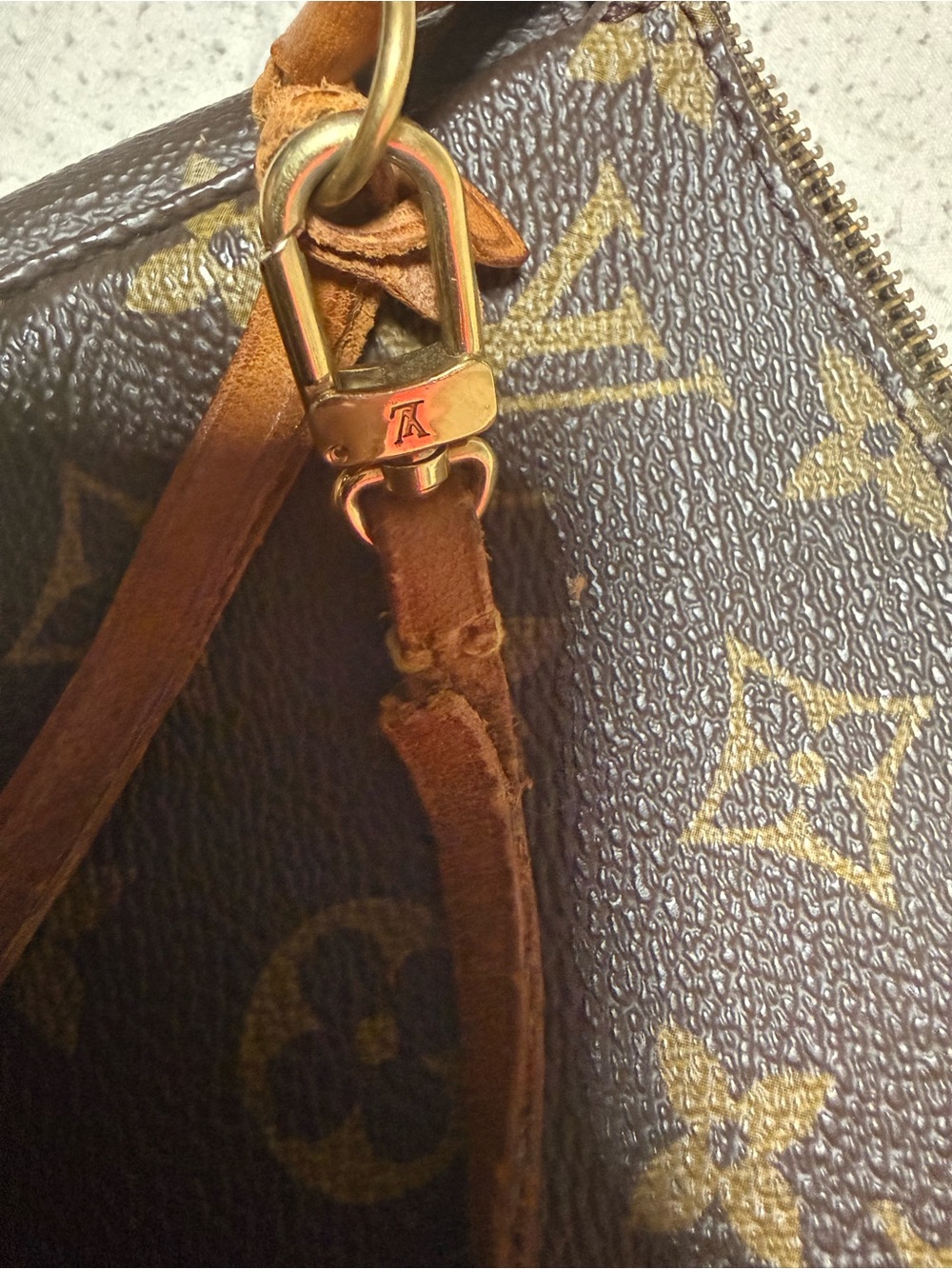 Louis Vuitton Monogram Canvas Mini Wristlet in Brown - Picture 5 of 13